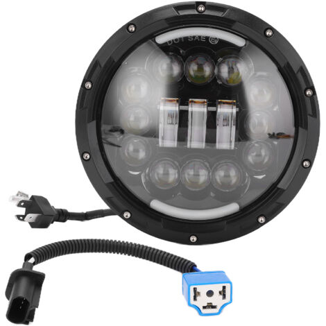 Phare LED 7 pouces 75W, couleur de lumière blanche ambre, étanche IP68, remplacement pour Wrangler TJ 1997 – 2006