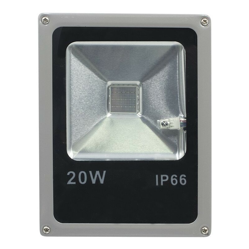 Phare led couleur rgb 20w support à 120° d'angle et protection contre la pluie