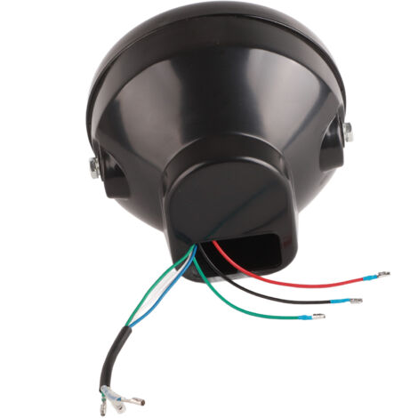 Phare LED H4 35W Jaune 12V Universel pour Moto avec Support Noir - 7 Pouces