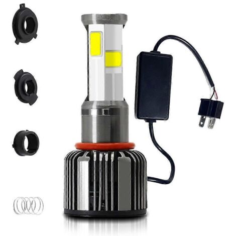 Phare LED H4 pour voiture et moto, ampoule H49003 HB2, feux de route et de croisement, haute luminosité, étanche, facile à installer.
