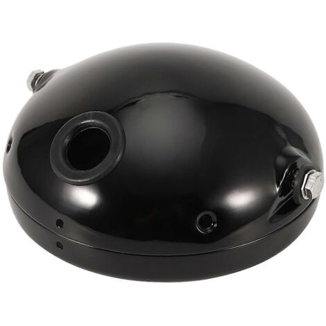 Phare LED modifié pour moto 7 pouces, boîtier en fer noir, couvercle de lampe avant pour customisation, éclairage puissant et durable.