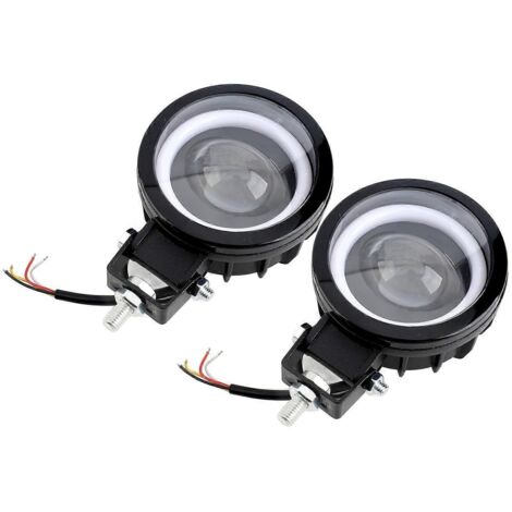 Phare LED Moto 60W 6000LM 6000K/3000K Super Lumineux Blanc/Ambre Projecteurs Antipluie