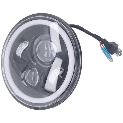 Phare LED Moto 7 pouces, 150-300W, étanche, ultra lumineux, surface miroir PC, projecteur moto avant, éclairage puissant motocyclette, homologué route.