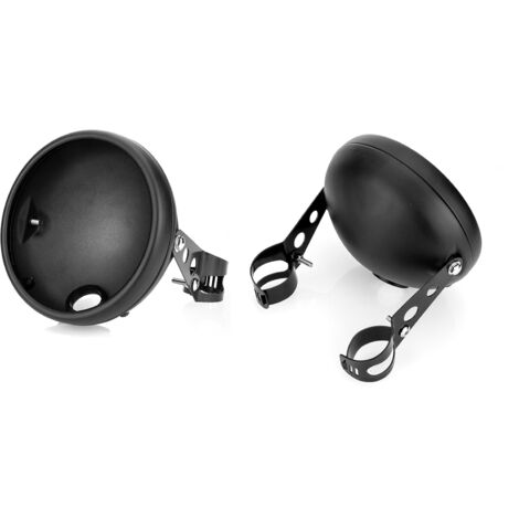 Phare LED pour moto de 7 pouces, avec seau de boîtier et clignotants à faisceau haut/bas, yeux d'angle DRL, rond de 7 pouces.