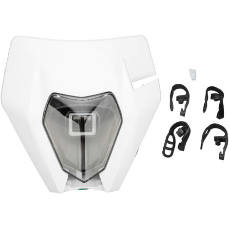Phare LED pour moto tout-terrain, éclairage universel lumineux, lampe de fosse blanche