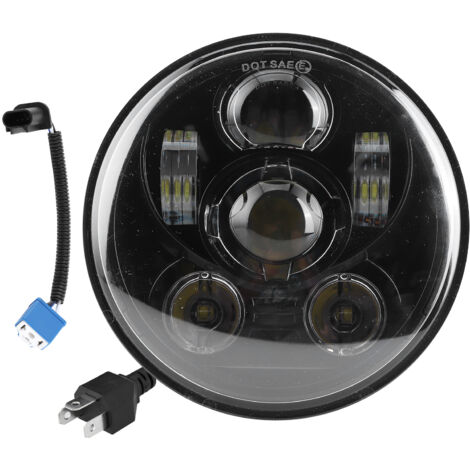 Phare LED pour motos, 5,75 pouces, 75W, 6500K, haute luminosité, adapté à la Jeep Wrangler