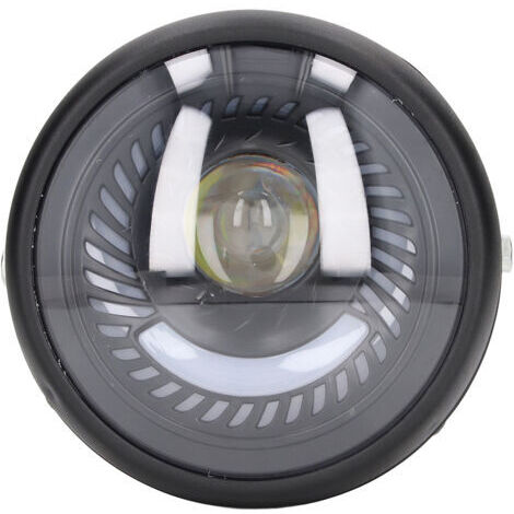 Phare LED rétro rond de 6,5 pouces pour motos et scooters, étanche IPX66