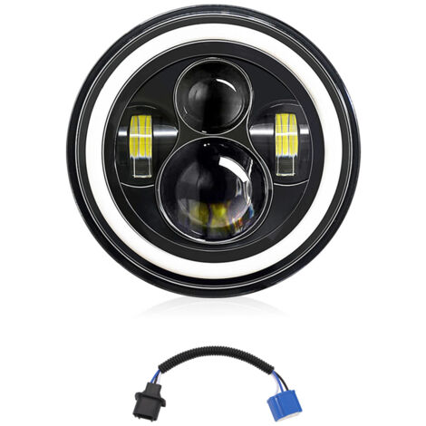 Phare LED rond 7 pouces 140W 6000K, feux croisement/route/jour/clignotants, compatible Jeep Wrangler JK JKU TJ LJ CJ, Hummer H1 H2, Chevy, Ford Miata