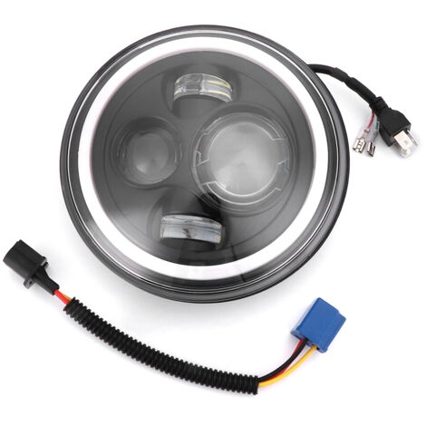 Phare LED Rond de 7 Pouces, Yeux D'angle Halo, Feu de Jour, Clignotant.