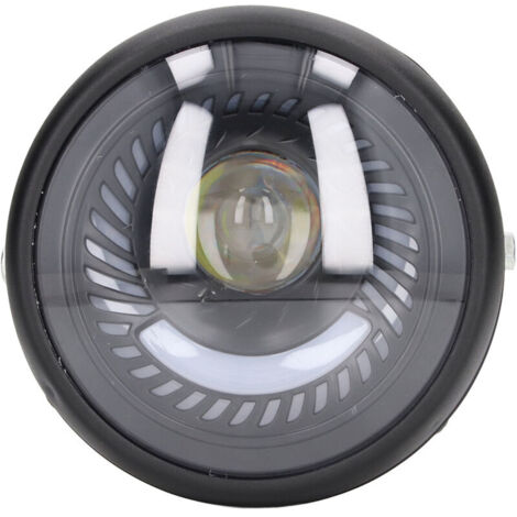 Phare LED Universel, Phare LED de Moto 6,5 Pouces Rétro Phare Rond IPX66 étanche pour Motos Scooters.