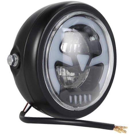 Phare LED universel pour moto 6,3 pouces 35 W, lumière jaune