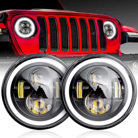 Phare LED voiture moto 7 pouces DRL clignotant 6000K 140W IP67 étanches