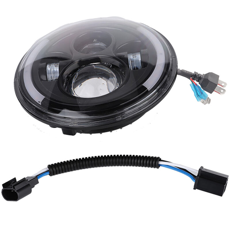 Debuns - Phare rond led 150W 7 pouces avec halo pour Wrangler, moto,de