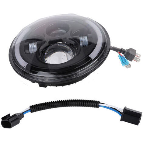 Phare rond LED 150W 7 pouces avec halo pour Wrangler, moto,de dyk.Trywise