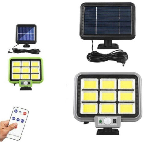 Phare Solaire Avec Capteur De Mouvement Du Panneau De Projecteur 252 Led Cob Hs-8022