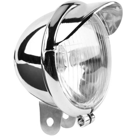Phare universel de moto, 12V universel moto rétro gril phare avant phare auxiliaire petit projecteur antibrouillard
