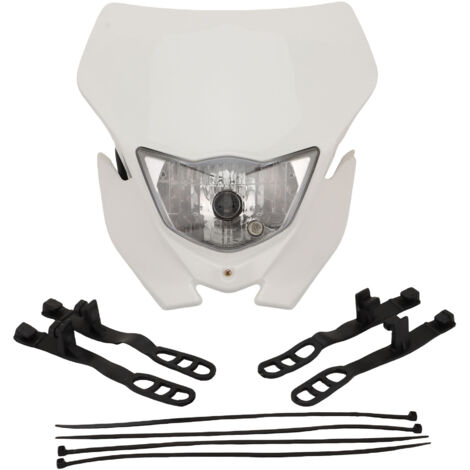 Phare universel LED pour moto, feu avant blanc haute luminosité, adapté aux motos tout-terrain/de route/cruiser, étanche et résistant aux chocs, bloc optique modifié.
