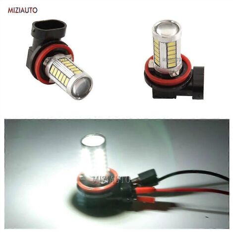 Phares antibrouillard avant à LED et halogènes pour Mitsubishi Outlander 2016-2019 - Accessoires de style automobile - 2 ampoules LED