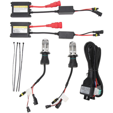 Phares au xénon 5500LM, ampoule H4 55W HID, Kit pour toutes les voitures DC12V, 6000K blanc