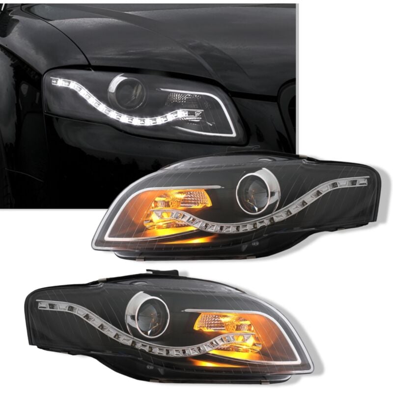 Phares avec feu de position audi A4 B7 11 04-03 08 noir