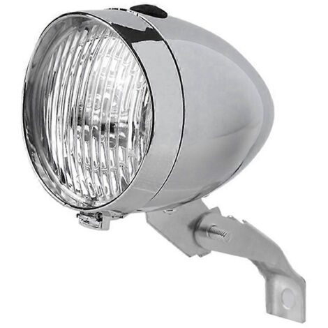 Phares de vélo VTT rétro 3 LED argentés