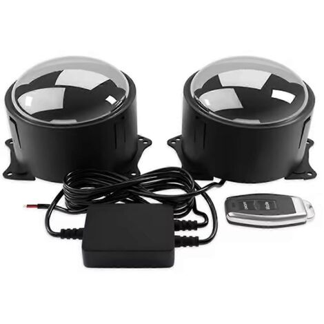 Phares de voiture à LED dynamiques 2 en 1 12-36 V Noir