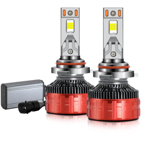 Phares de voiture à LED étanches IP68, 100 W, 6 000 K, 22 000 lm, compatibles avec les ampoules 9005, 9006, H1, H4, H7 et H11, alimentation 10-32 V (lot de 2).