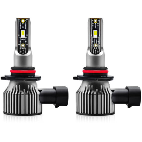 Phares de voiture à LED étanches IP68, 120 W, 6500 K, 12000 lm, compatibles avec les culots LED 9005, 9006, H1, H4, H7 et H11, 10-32 V (lot de 2).