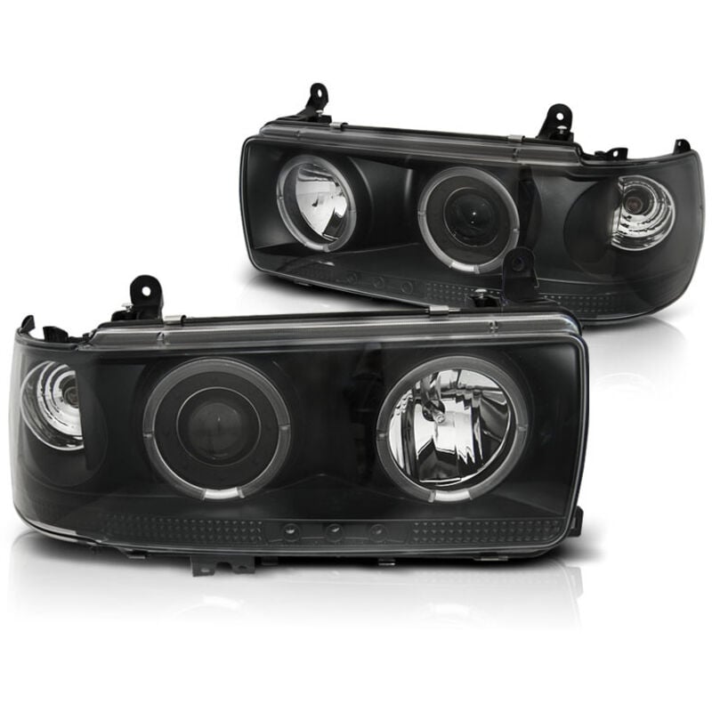 Viking Choice - Phares double halo jantes toyota land cruiser fj 80 90-97 noir