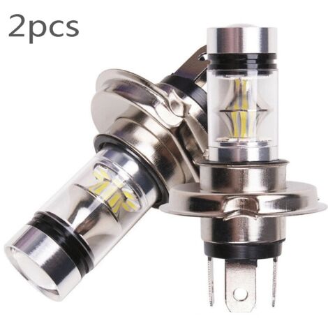 Phares LED H4/H7 ultra-lumineux de 100 W avec 20 LED SMD pour voiture, feux de jour, feux antibrouillard, régulateur de vitesse, température de couleur de 6 000 K et feux de route - AquaForge