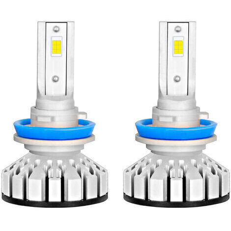 Phares LED Lampes Kit d'éclairage de conversion tout-en-un H11 H8 H9 HB2 9003 6000K 8000LM pour coffre de voiture SUV - H11 H8 H9