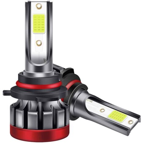 Phares LED Moto 9005/HB3 8000K 3000lm Bleu Étanche Puissants