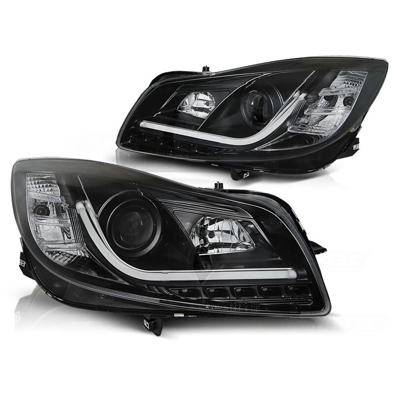 Phares opel insignia 08-12 feux tube noir