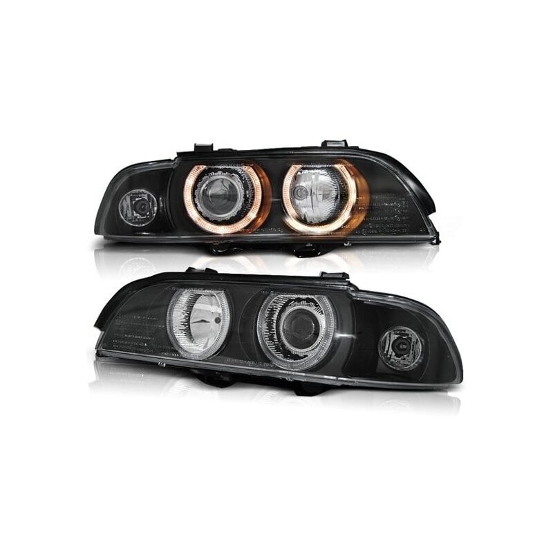 Viking Choice - Phares Xénon bmw E39 09 95-06 03 angel eyes D2S/H7 noir - Le noir