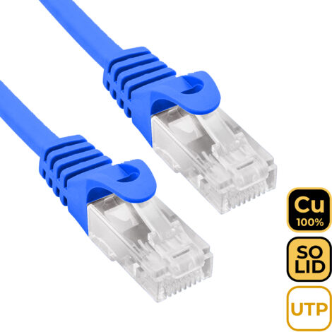 Phasak Cable de Red 100% Cu Cat.6 UTP Sólido Azul 3 m - PHK 1903B
