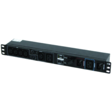 Phasak PDU Switch Bypass 19" PH 9200 – Distribución de energía 3Kva, 16A, voltaje 208-240V, función bypass, rack 19” para servidores y centros de datos