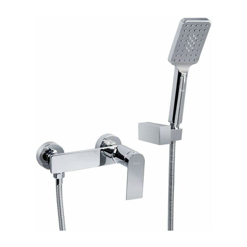 Mitigeur de douche, Robinet Douche avec Distance de trou Réglable,Mitigeur Douche Mural Chromé PTBC07E - Phasat