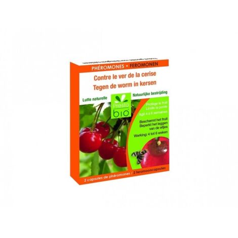 Phéromone contre la mouche de la cerise – Insecticide biologique – 2 capsules pour pièges – Action ciblée et écologique – Décamp'