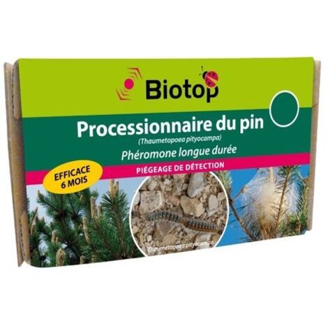 Phéromone pour chenilles processionnaires du pin – Longue durée 3 à 6 mois – 1 capsule – Lutte biologique ciblée pour nuisibles – Biotop