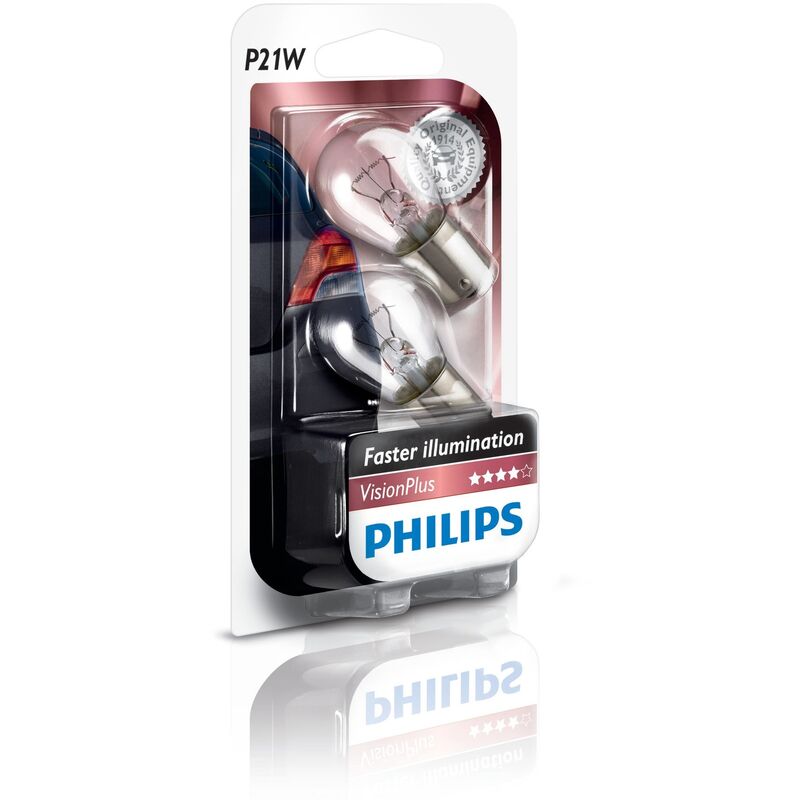 

Philips 12498Vpb2 Visionplus - Lampara De Señalización Para Coches (P21W, 2 Unidades)