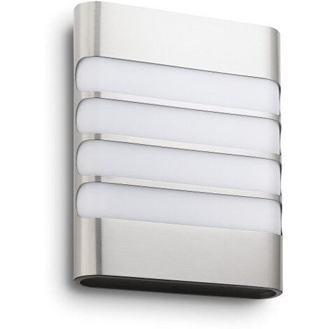 Philips 172734716 Raccoon Lampada da Parete a LED per Esterni, Acciaio Inox