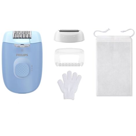 Philips 2000 series Epilatore con filo azzurro con 4 accessori BRE247/00