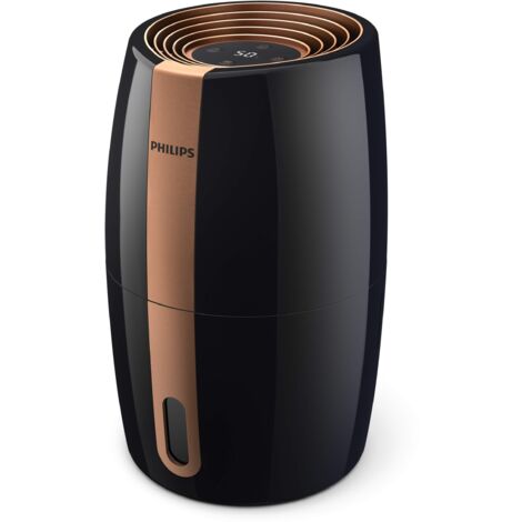Philips 2000 Series Umidificatore d'aria, respira facilmente e dormi in modo tranquillo Umidifica l'aria secca in modo igienico, giorno e notte, Nero