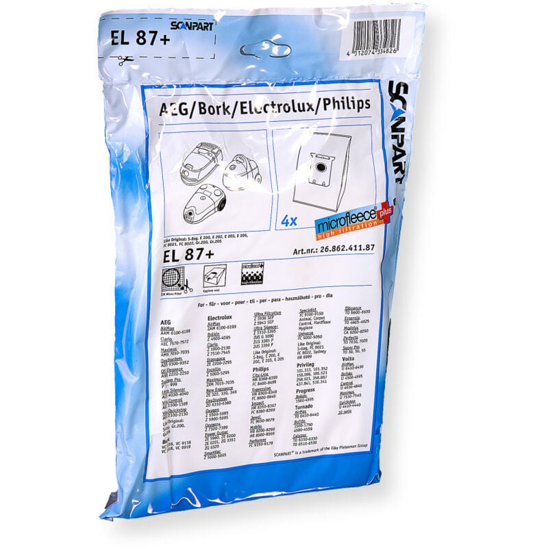 2686241187 El87 et sac à poussière Phi/ele Universal Micro - Philips