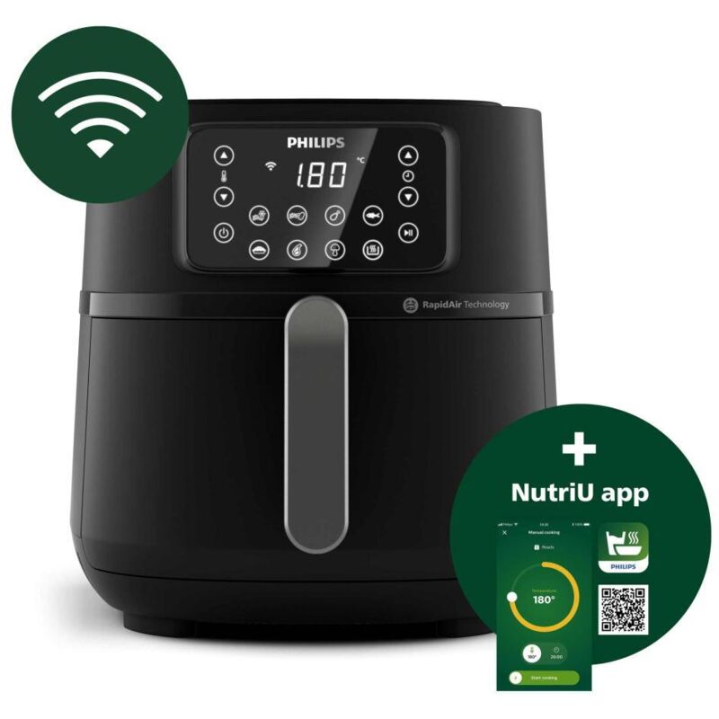 Philips - Friteuse sans huile 1.4kg 2000w noir HD9285/93