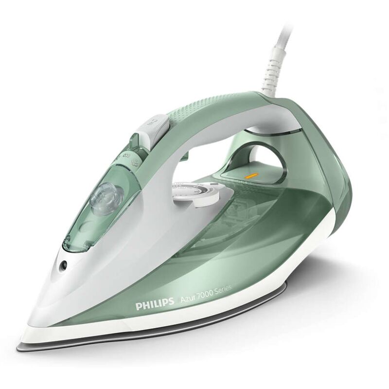 Image of 7000 series Ferro da stiro DST7012/70 Ferro da stiro a vapore Piastra SteamGlide Plus 2600 w Verde, Grigio - Philips