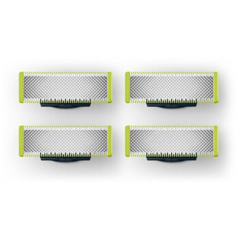 Philips – Accessoire de rasage OneBlade – Pack de 4 lames remplaçables – Technologie de double protection pour rasage confortable