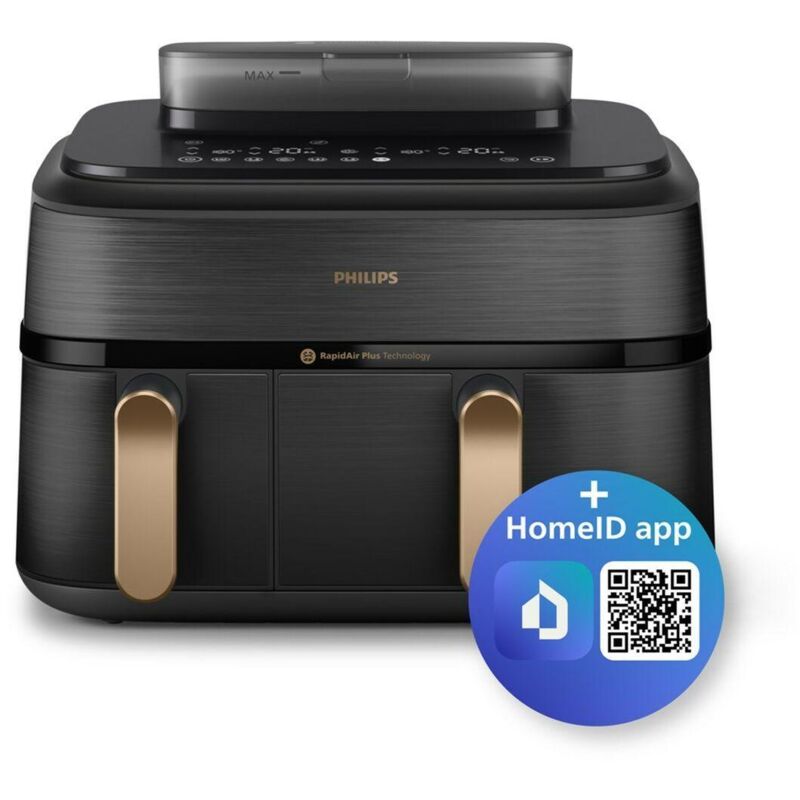 Philips Air Fryer NA552/00 Black Two Baskets 6L 3L