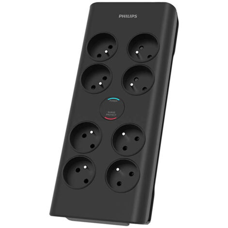 PHILIPS ALPHIPFSPN7080B SPN7080BA/60 MULTIPRISE 8 PRISES 3680 W 16 A 2 M NOIR PHIL-SPN7080BA/60