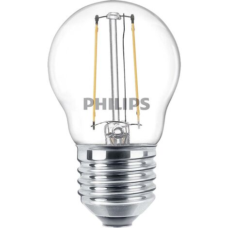 Philips Ampoule flamme transparente à filament 25W P45 E27